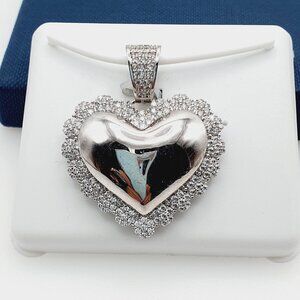 "925 Sterling Silver Plated CZ Pendant, INUS1BR294